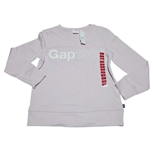 Gap Kids 1969 Pink Sweatshirt Girls Size Medium Spell Out Pullover - Picture 1 of 6